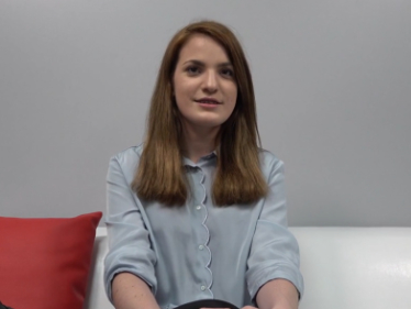 Kristýna s rovnátky na Czech Castingu